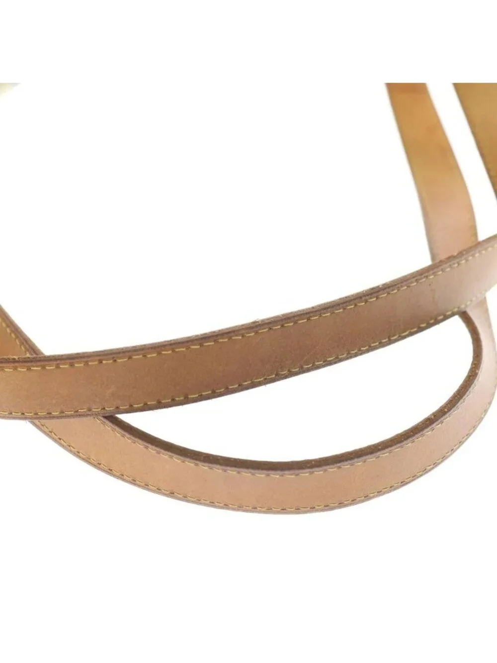 Louis Vuitton Damier Azur Strethe GM Handbag Ivory Brown Leather Gold